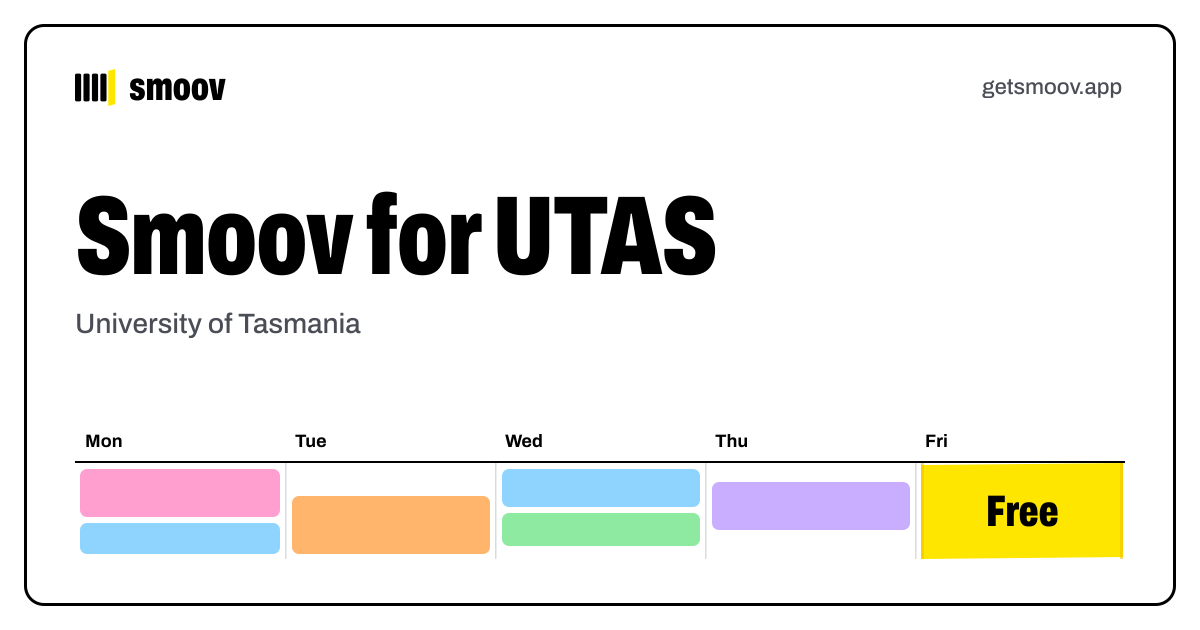 UTAS Timetable Optimiser - Smoov